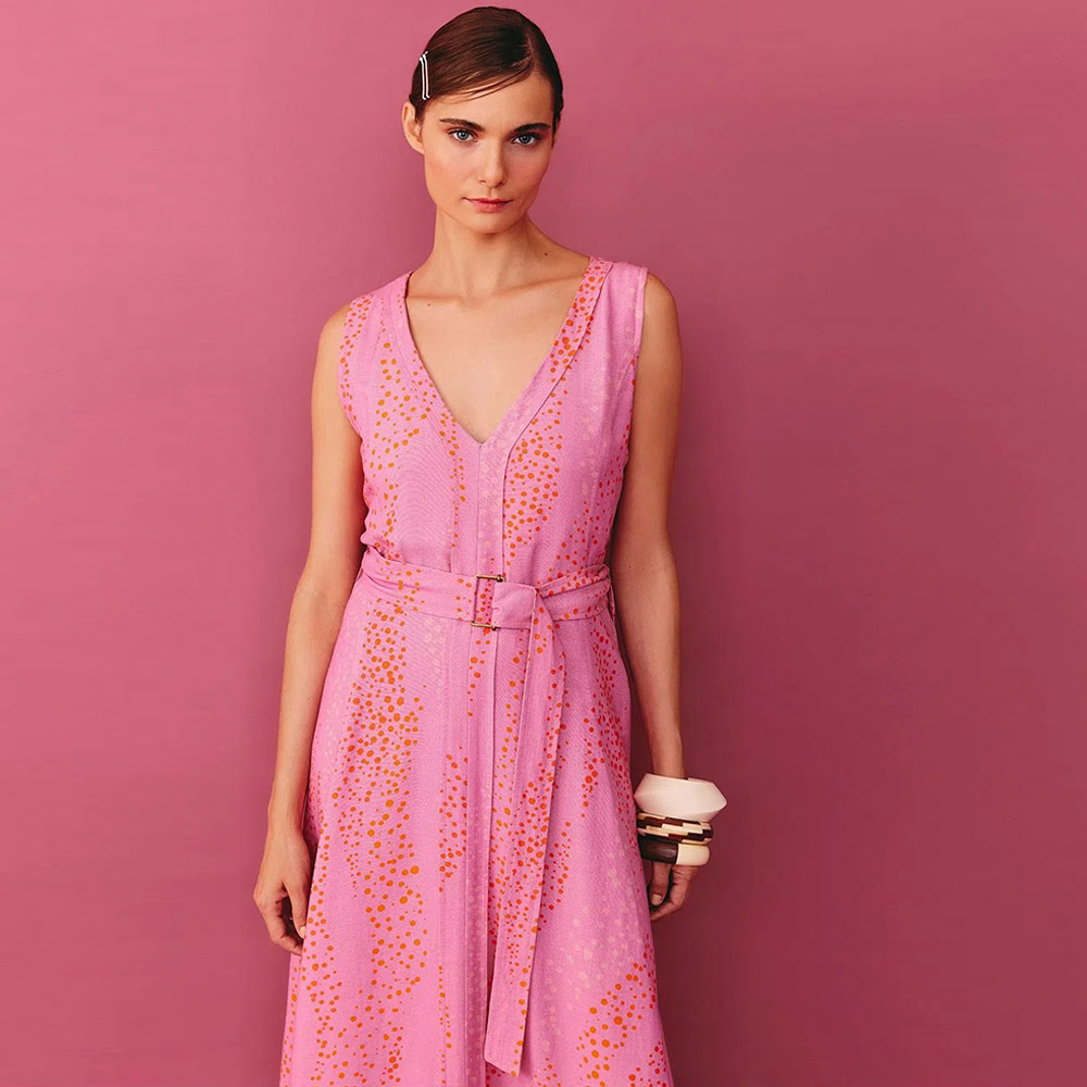 Vestido Midi Rosa Peonia Lucidez  - Foto 2