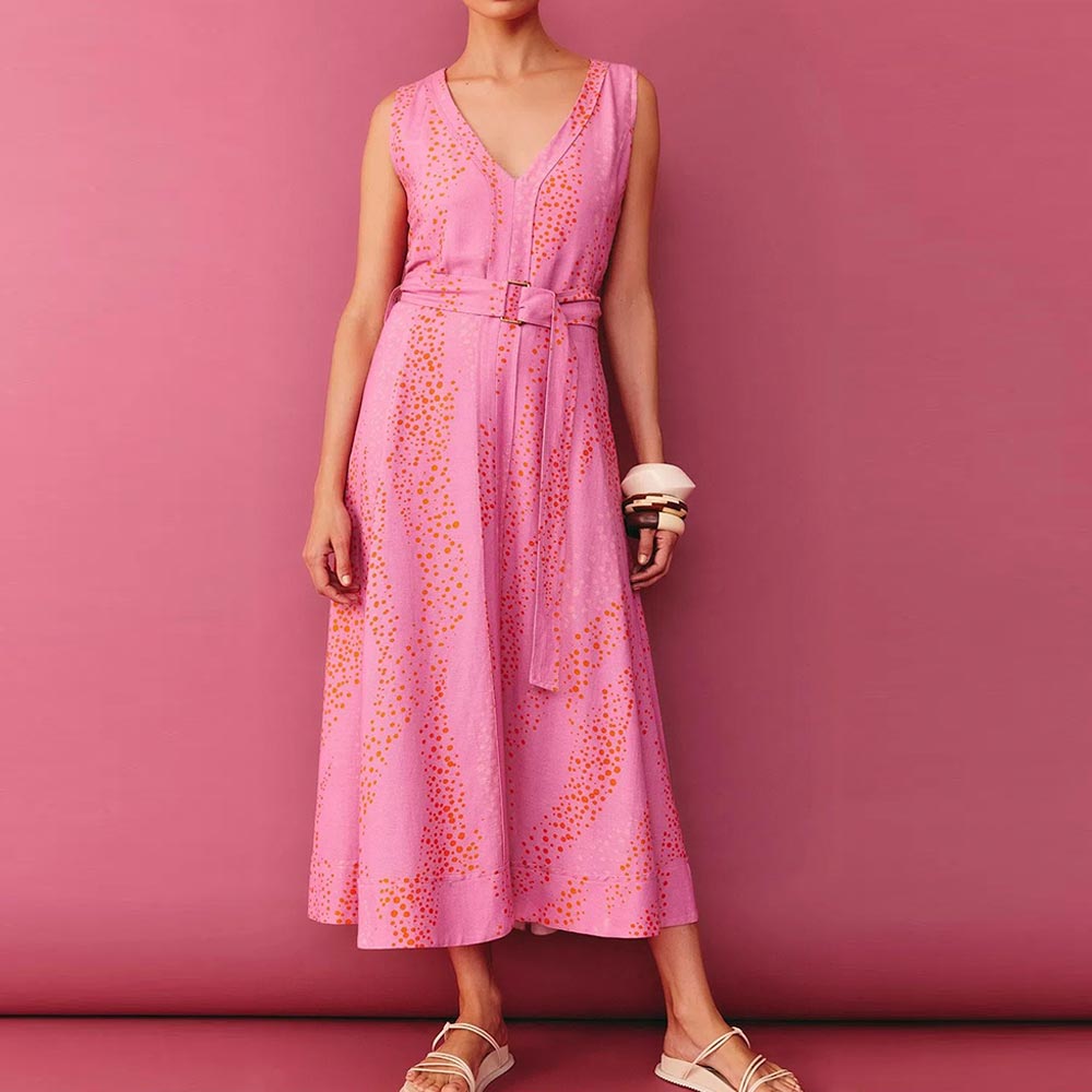 Vestido Midi Rosa Peonia Lucidez  - Foto 4
