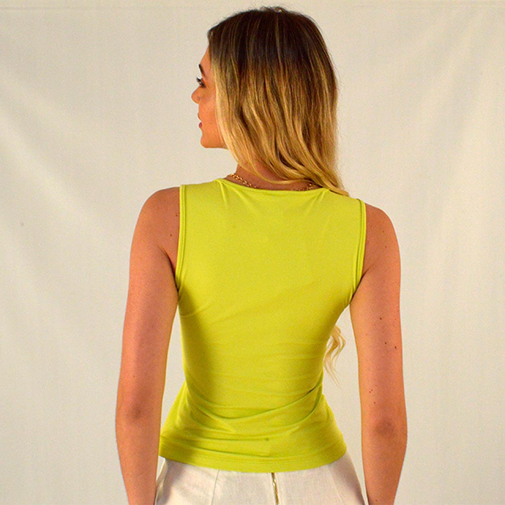 Blusa Regata Softouch UV Verde Gatos e Atos  - Foto 2