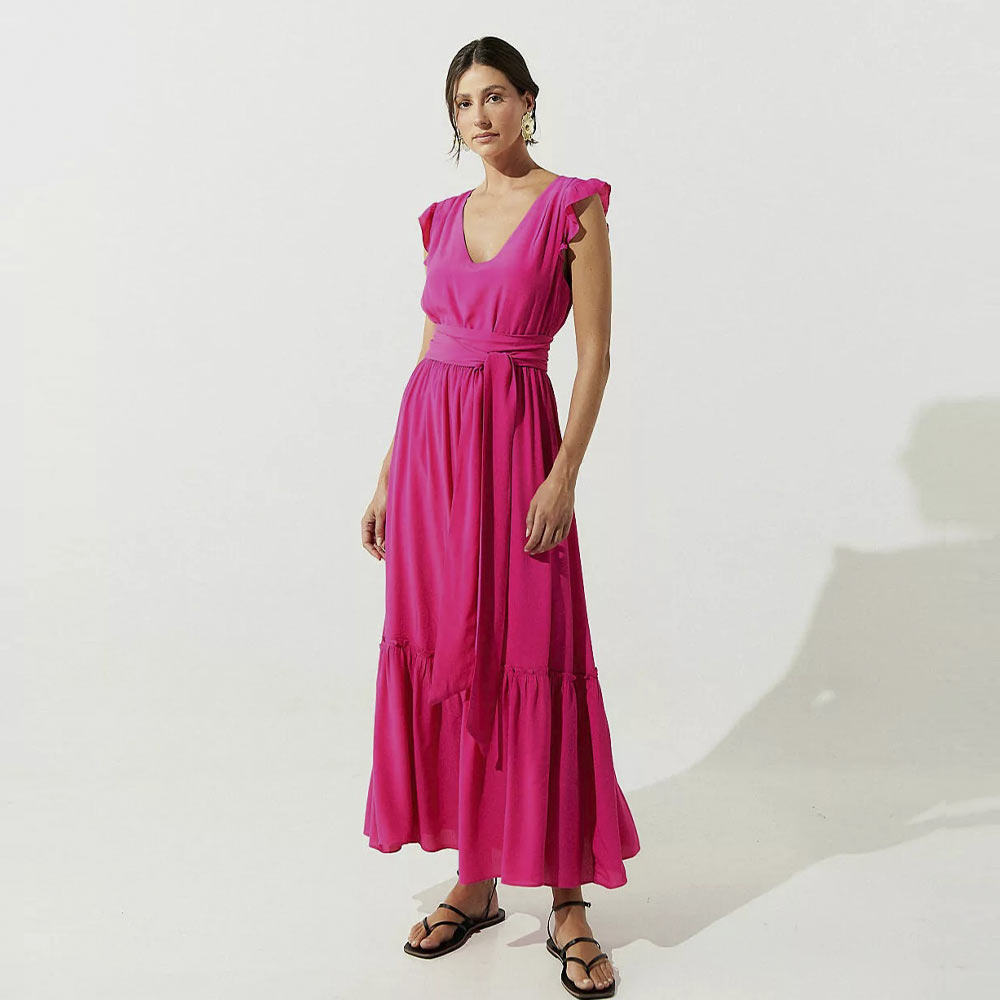 Vestido Midi Pink MX Fashion - Foto 1