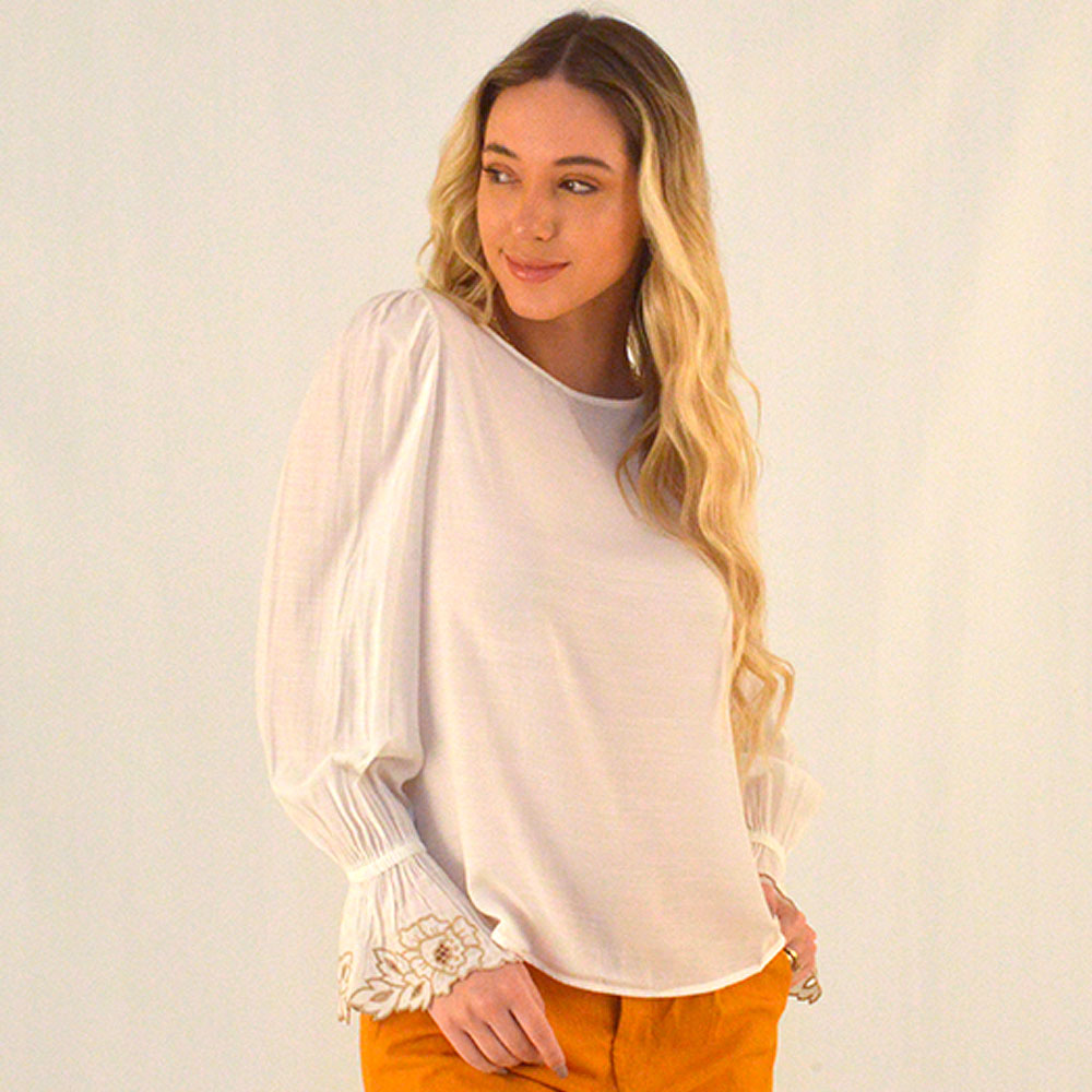 Blusa Viscose Branca Alice - Foto 2