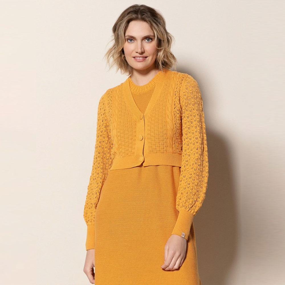 Casaco Tricot Amarelo Biamar - Foto 2