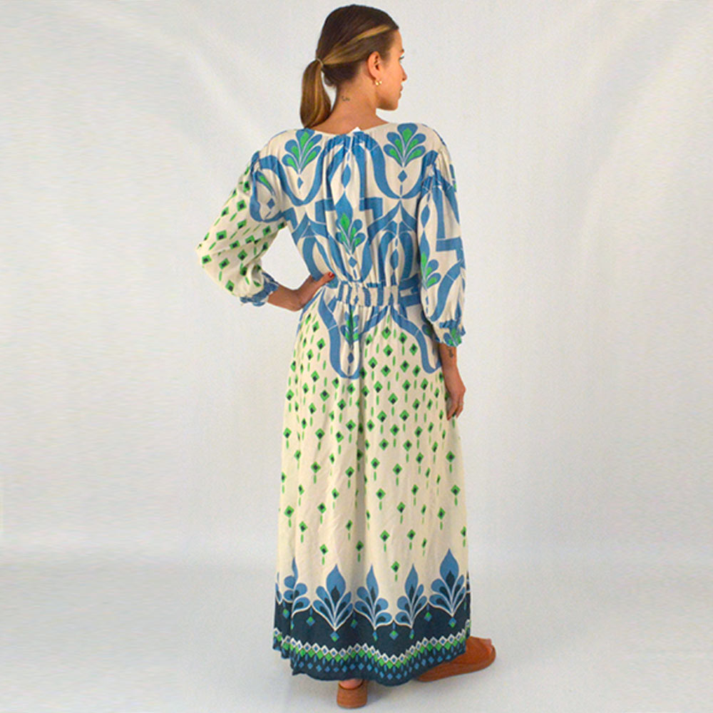 Vestido Longo Tranaa Estampa Safim Canto  - Foto 2