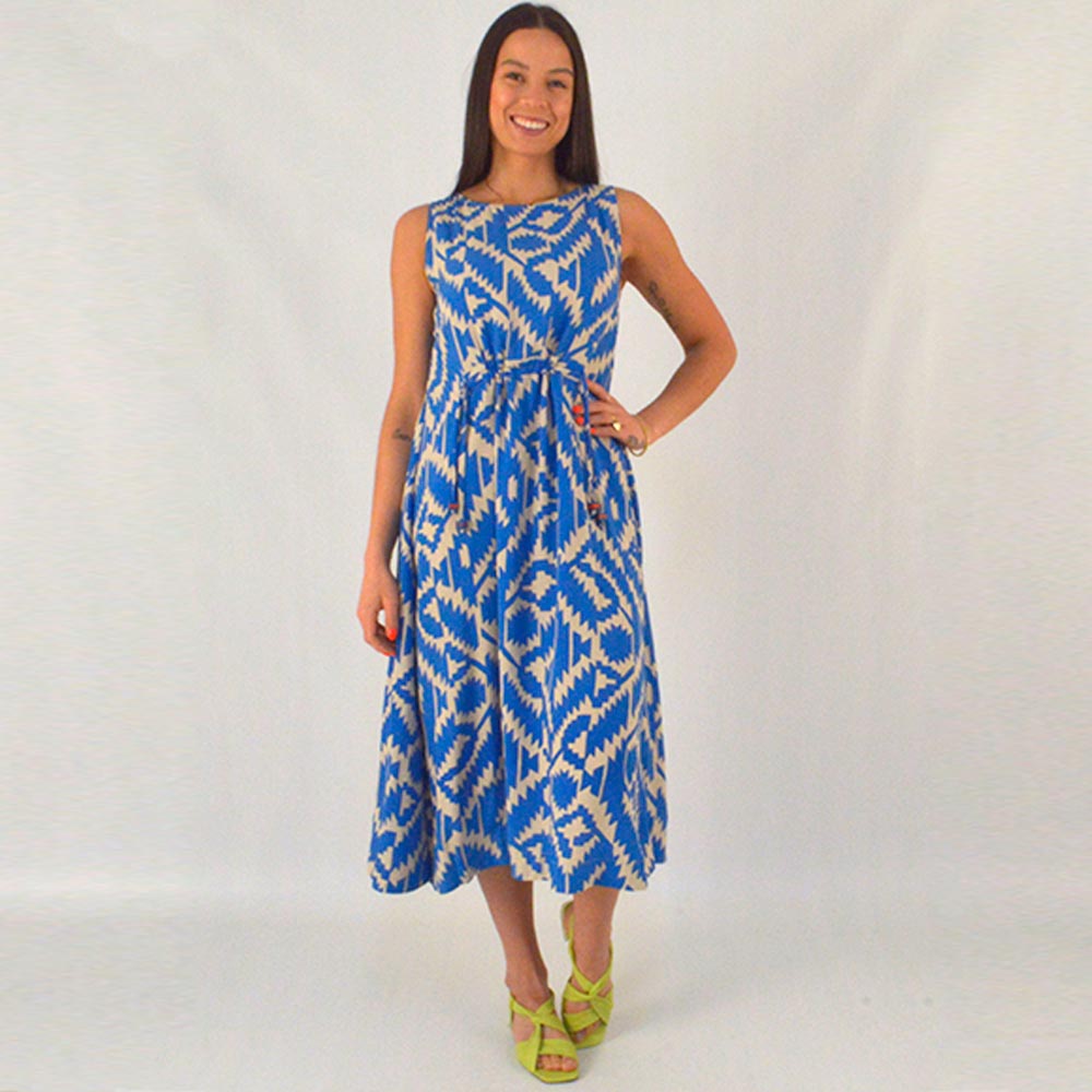 Vestido Midi Estampa Rissani Canto  - Foto 1