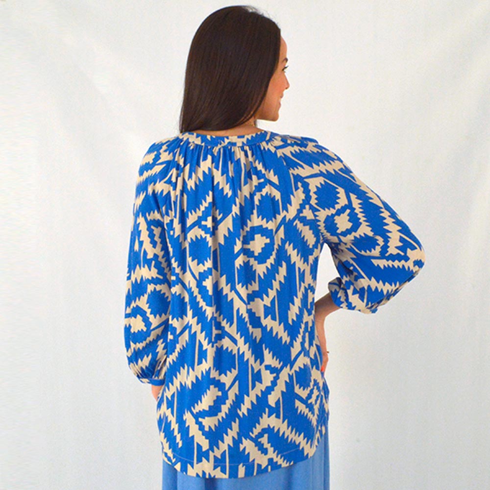 Blusa Bata Estampa Rissani Canto - Foto 2