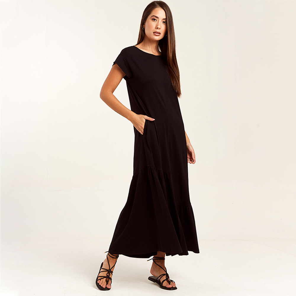 Vestido Com Recortes Preto Declari  - Foto 1