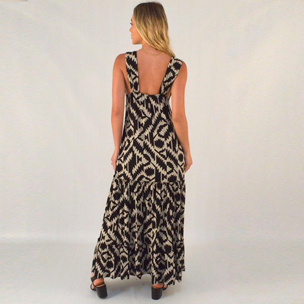 Vestido Longo Estampa Corroso Rissani Canto  - Foto 3