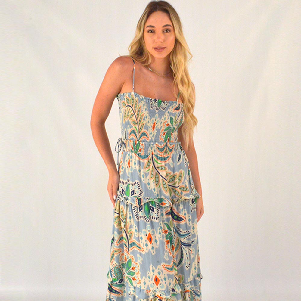 Vestido Longo Lastex Estampa Major Canto  - Foto 2