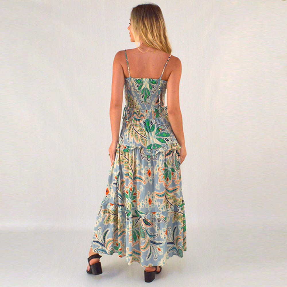 Vestido Longo Lastex Estampa Major Canto  - Foto 4