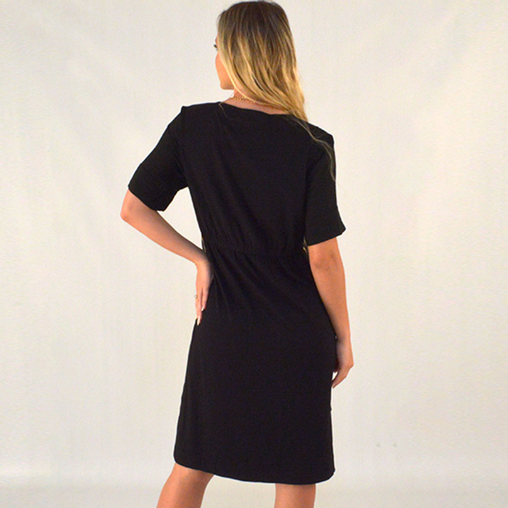 Vestido Midi Chiffon Estampado Na Frente Gatos e Atos - Foto 2