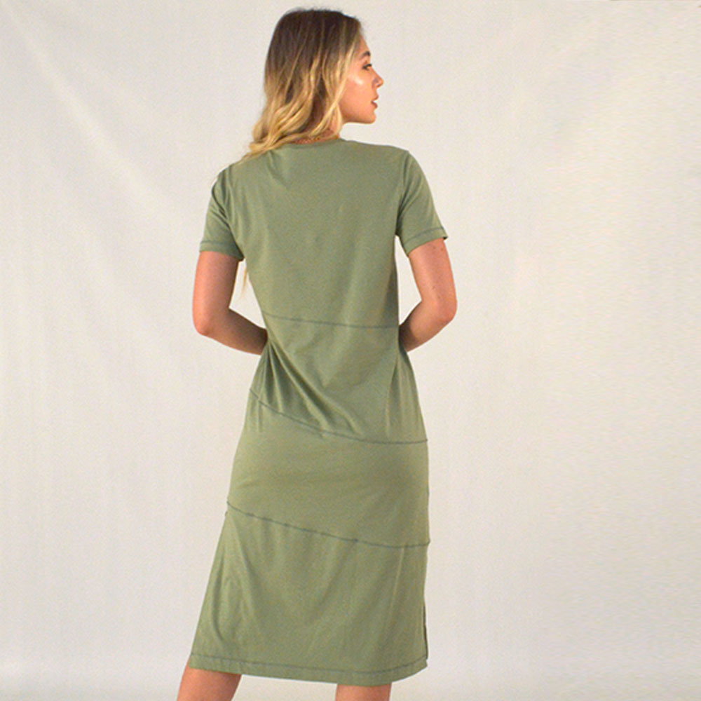 Vestido Midi Malha Cotton Pistache Gatos e Atos - Foto 3
