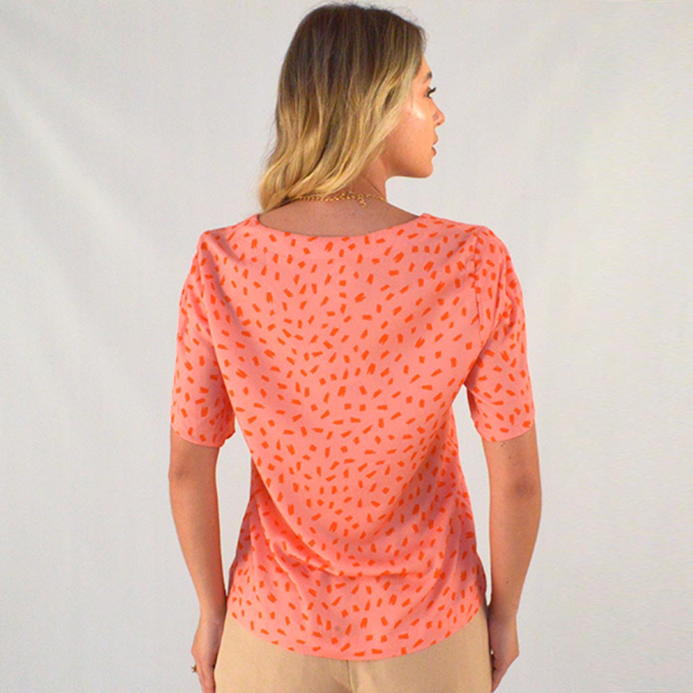 Blusa Gatos e Atos Viscose Estampada Rosa - Foto 2