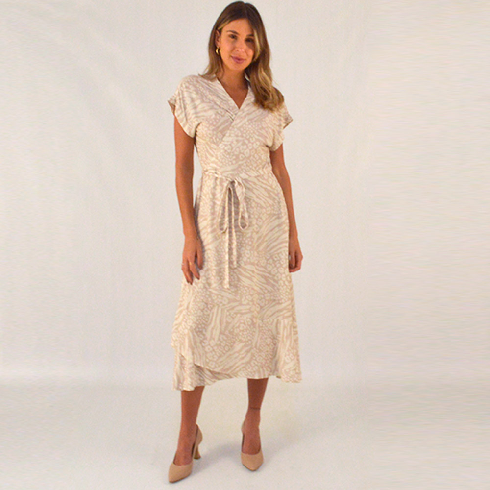 Vestido Envelope Estampa Cru Declari  - Foto 1