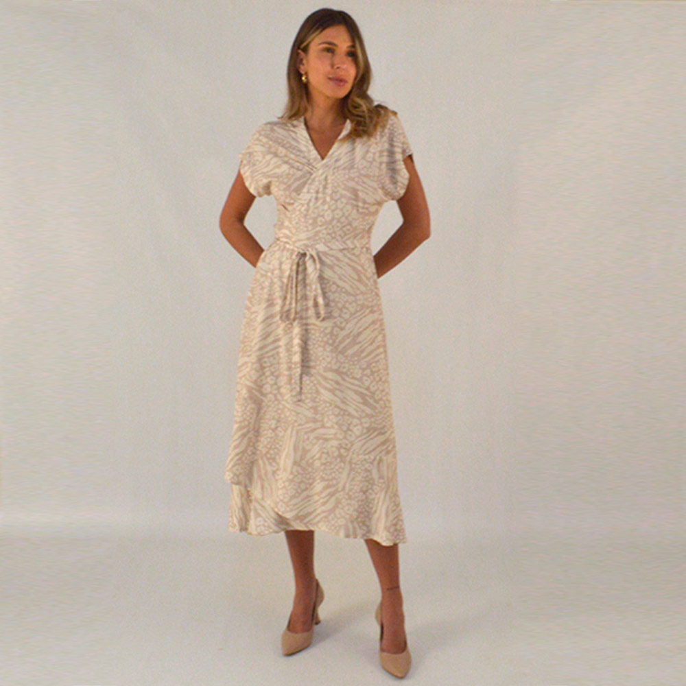 Vestido Envelope Estampa Cru Declari  - Foto 2