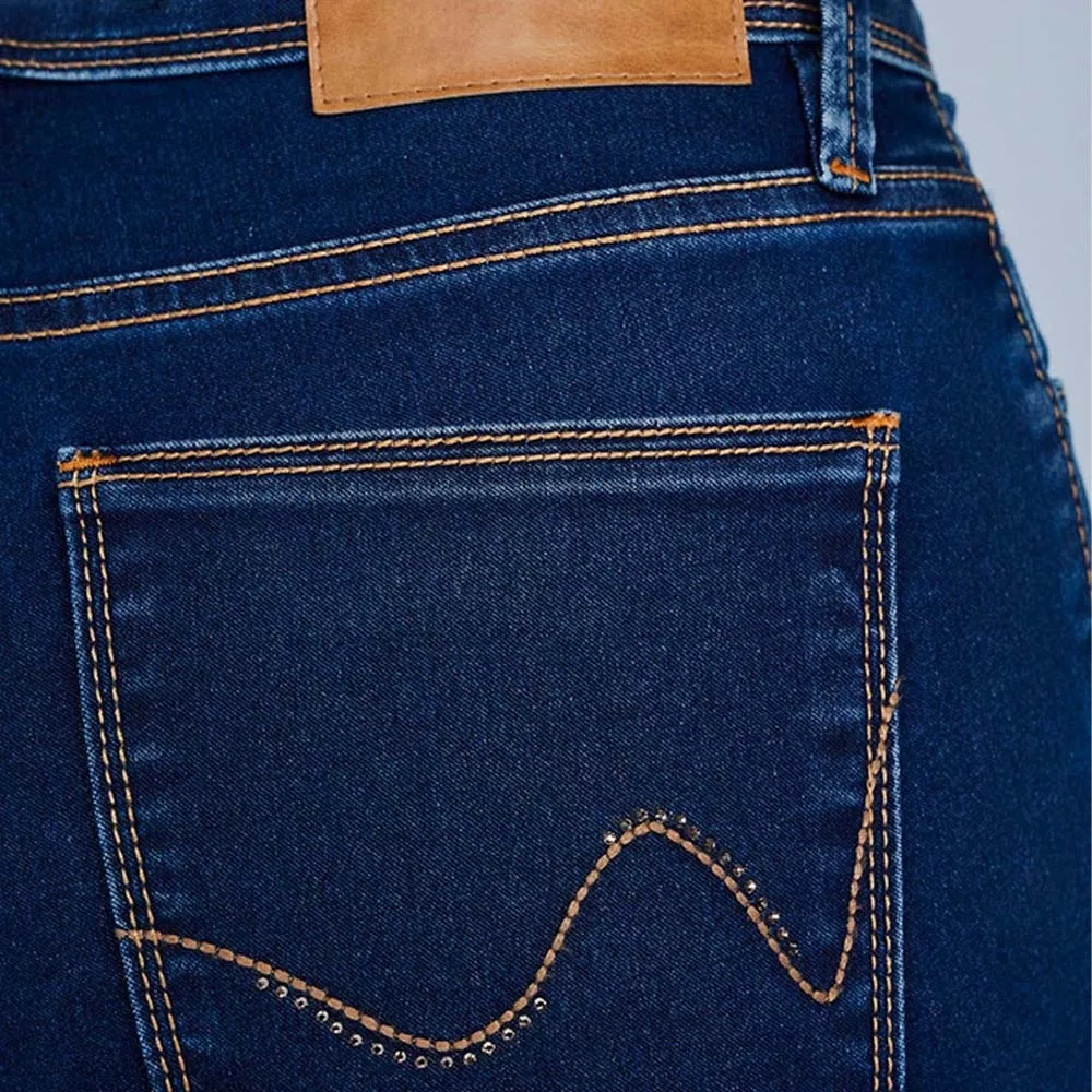 Calça Scalon Reta Estonagem Escura  - Foto 3