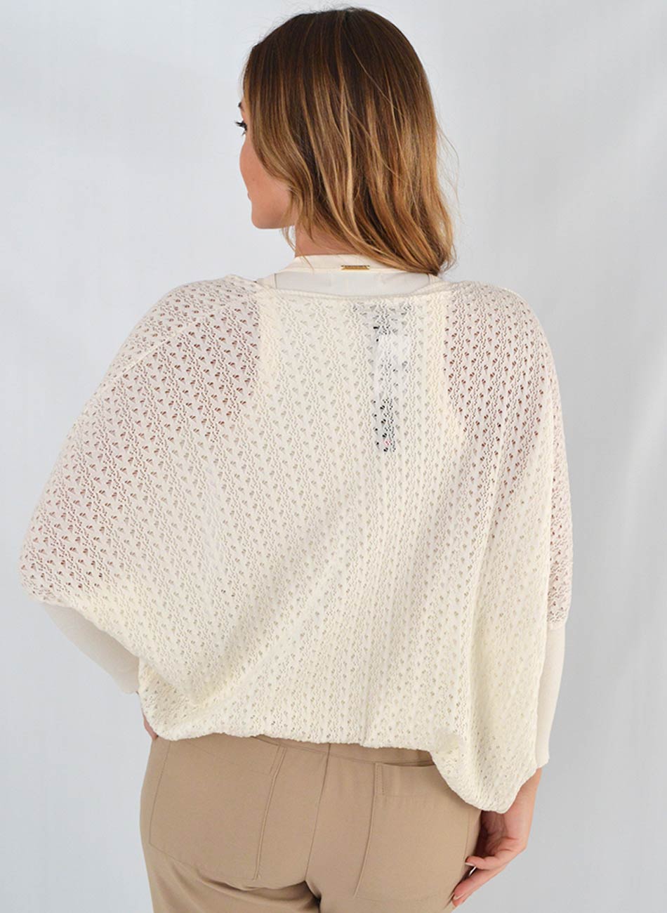 Cardigan Tricot Verão Degli Uffizzi Off White - Pole Modas