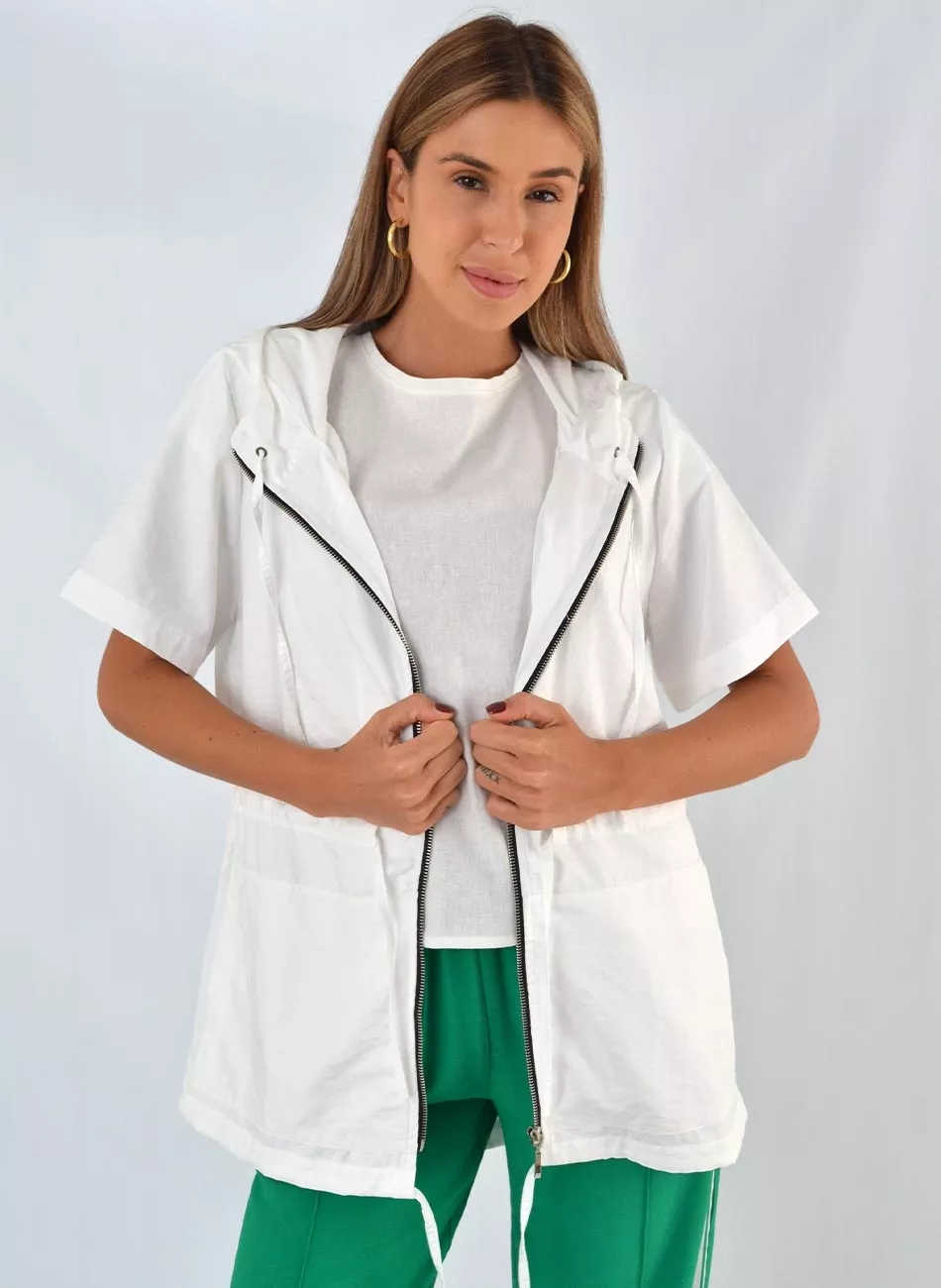 Parka Corta Vento Off White Emporio B - Foto 1