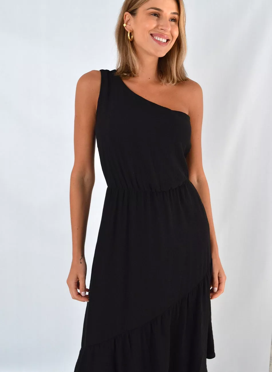 Vestido Bana Bana Ombro Só Preto - Foto 2