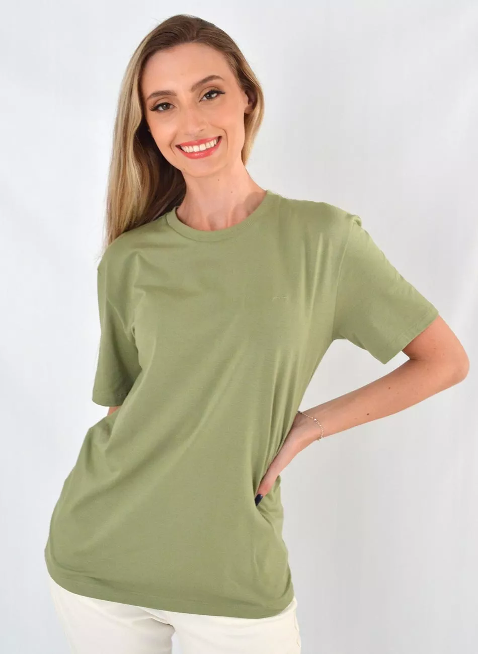 T-shirt Cotton Verde Gatos e Atos  - Foto 2