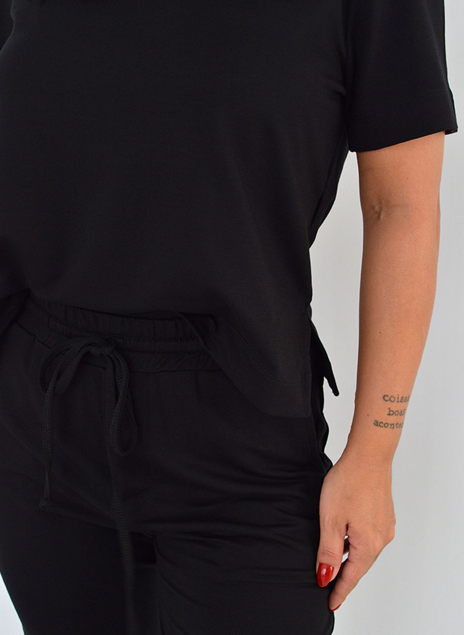 Conjunto Moletinho Com Cal�a Haya Preto - Foto 3