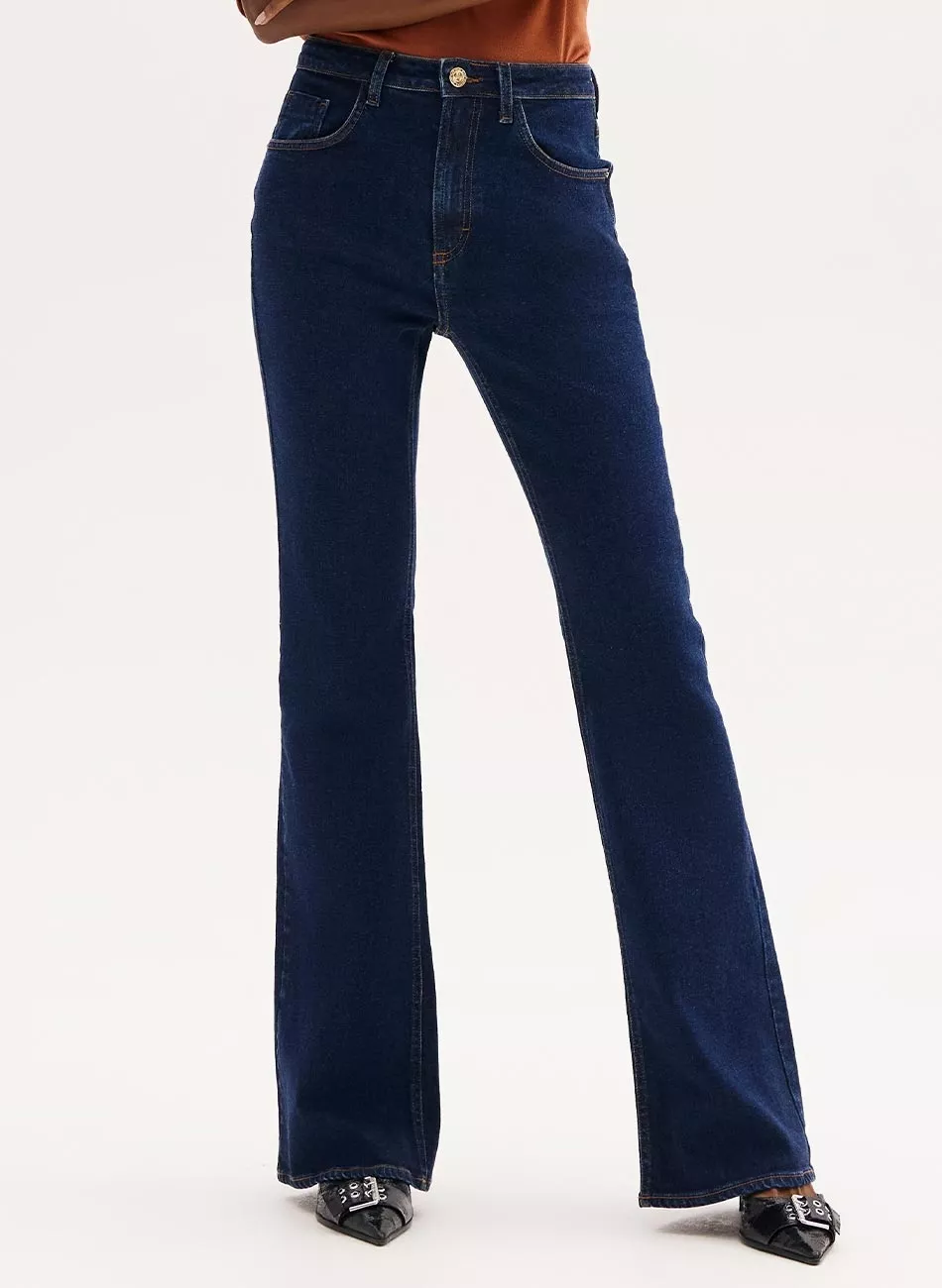 Calça Jeans Turmalina Flare Flor de Lis - Foto 1