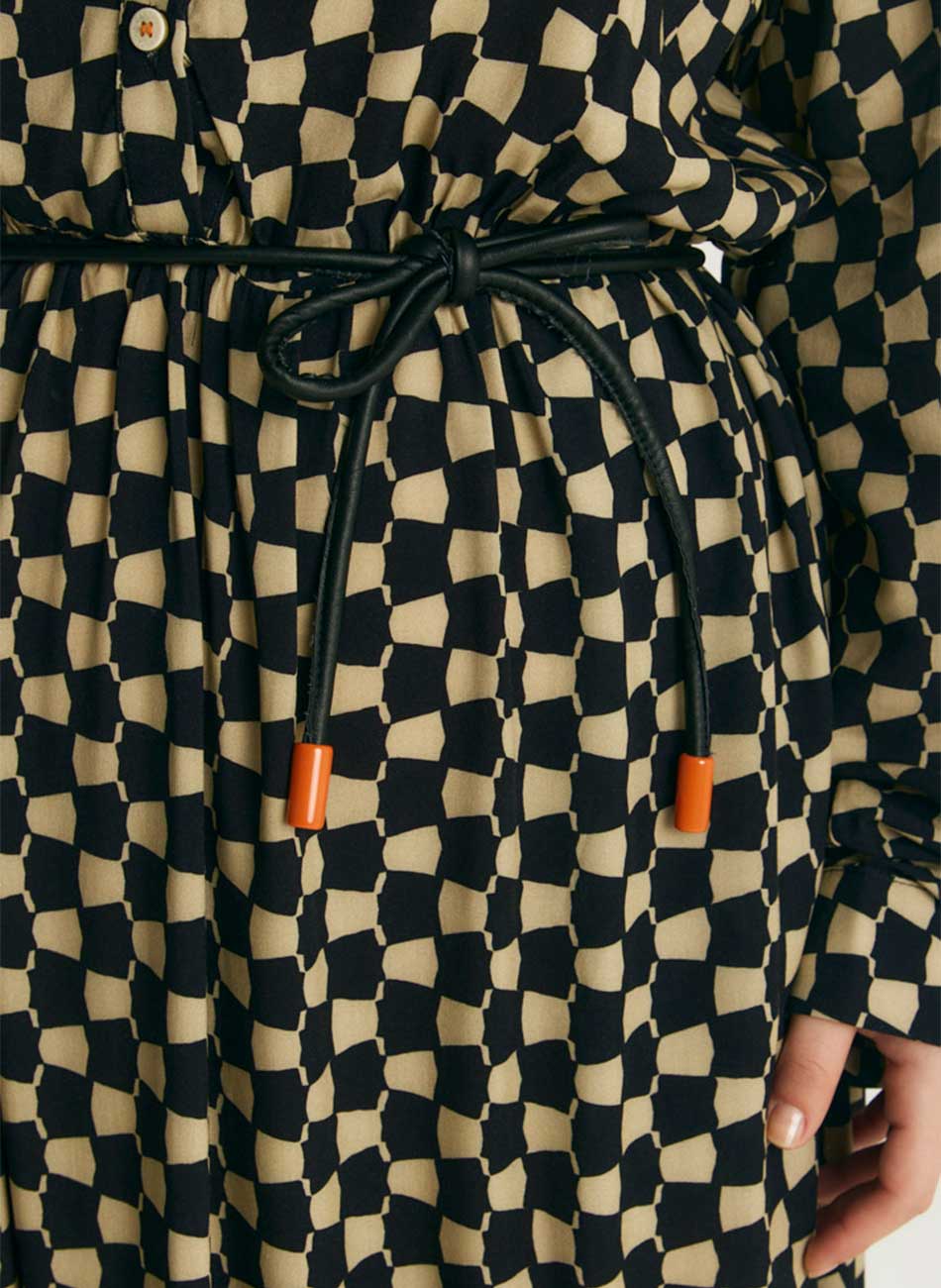 Vestido Chemisier Estampado Losas Canto - Foto 3