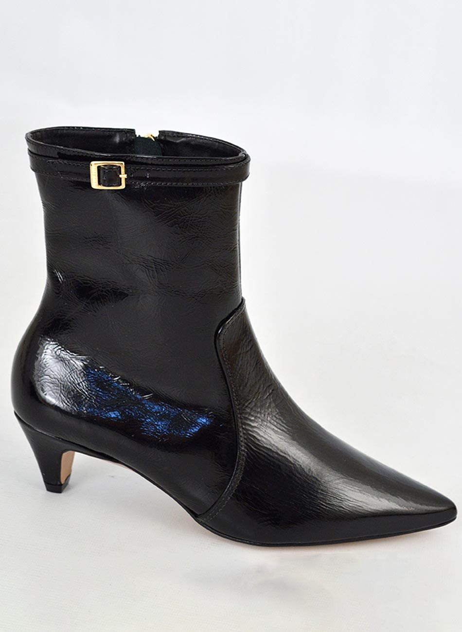 Bota Couro Verniz Preto Lizi e Lizi - Foto 2