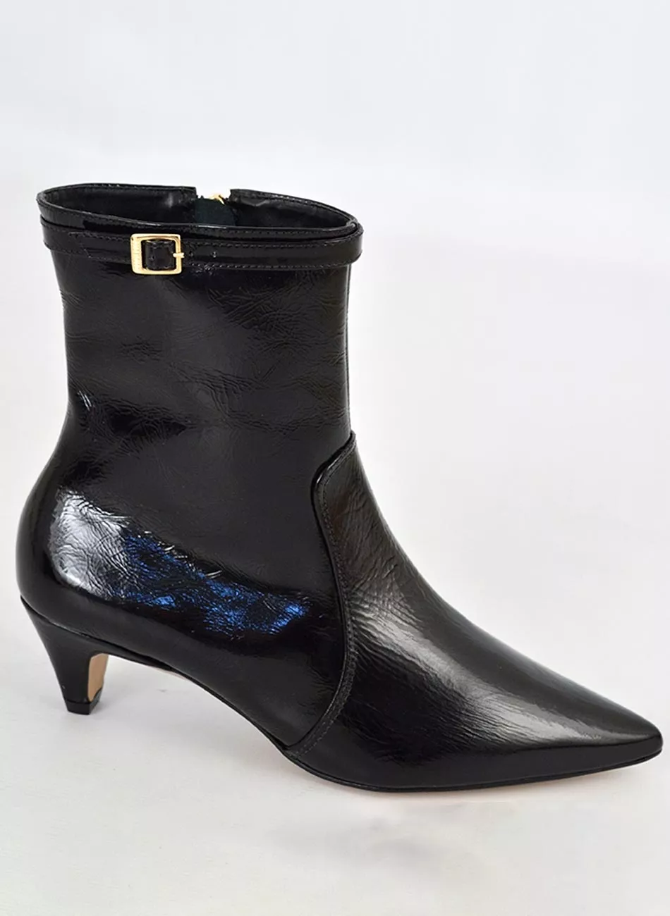 Bota Couro Verniz Preto Lizi e Lizi - Foto 2