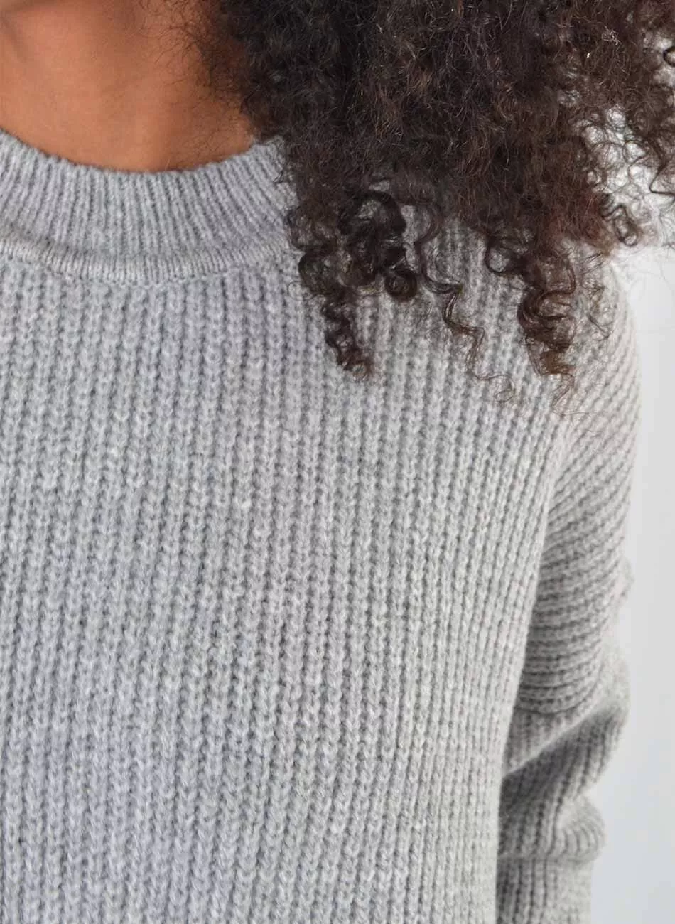 Blusão de Tricot Chumbo Das Gurias - Foto 3