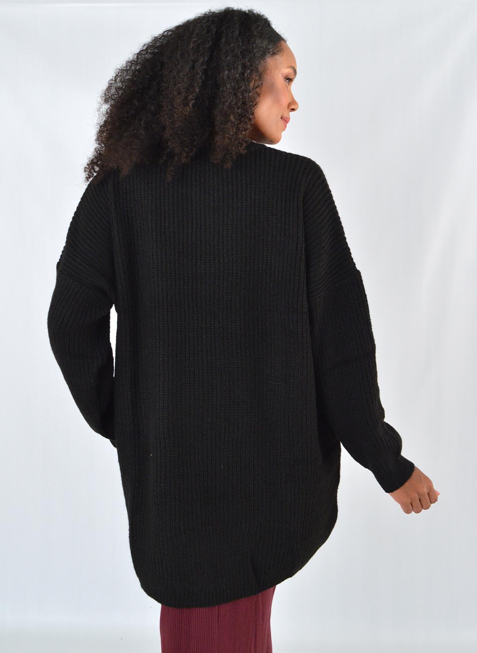 Bluso de Tricot Preto Das Gurias - Foto 3