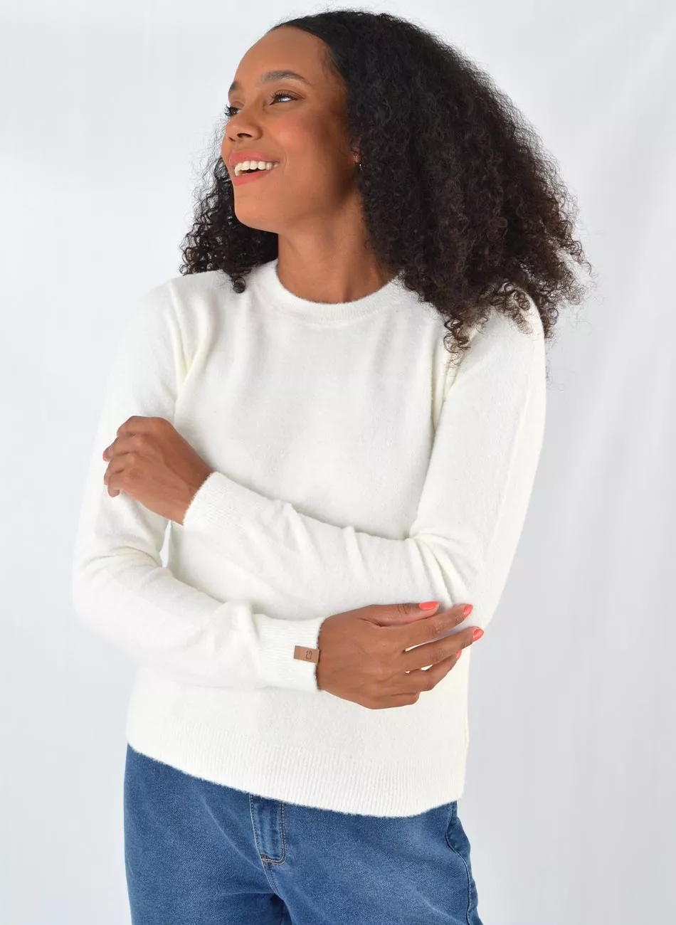 Blusa Fio Pluma Off White Das Gurias - Foto 1