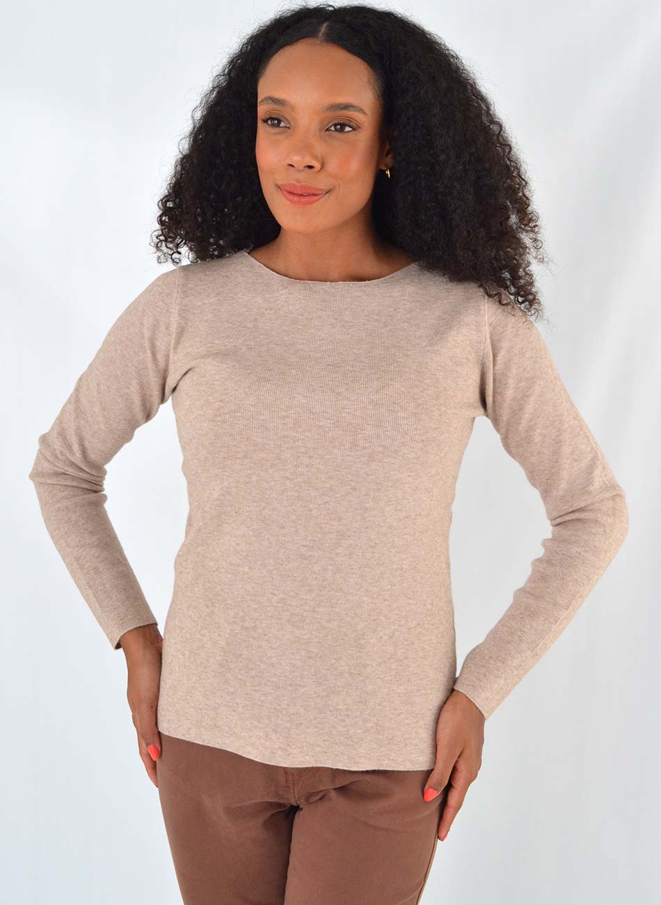 Blusa Tricot Capuccino Mishamna - Foto 1