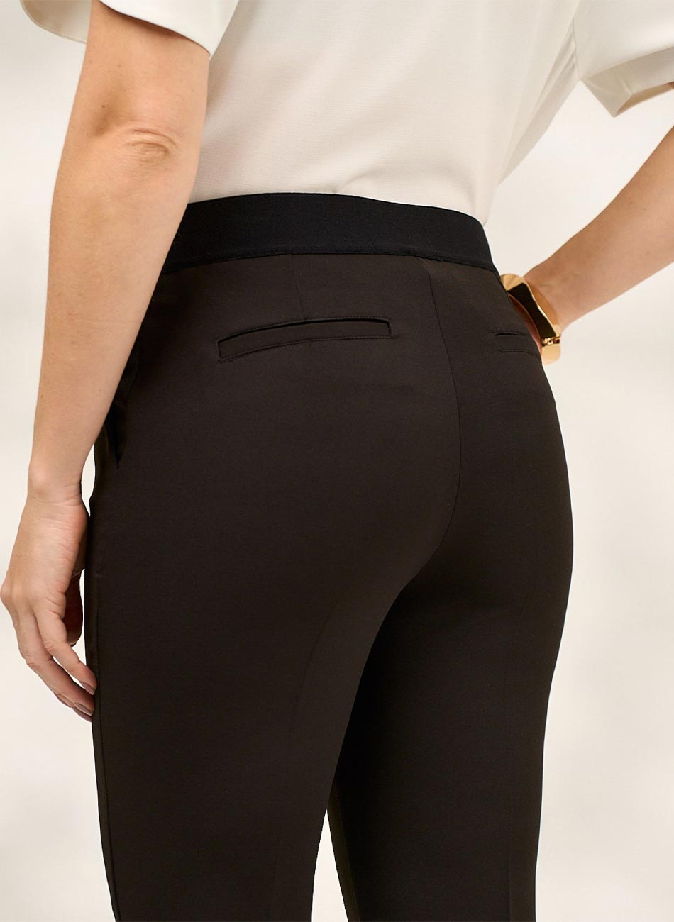 Cala Feminina Alfaiataria Globe Preto - Foto 6