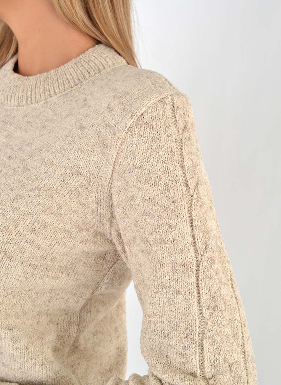 Conjunto Comfy Em Tricot Cor Linho Papiro Bana Bana - Foto 4
