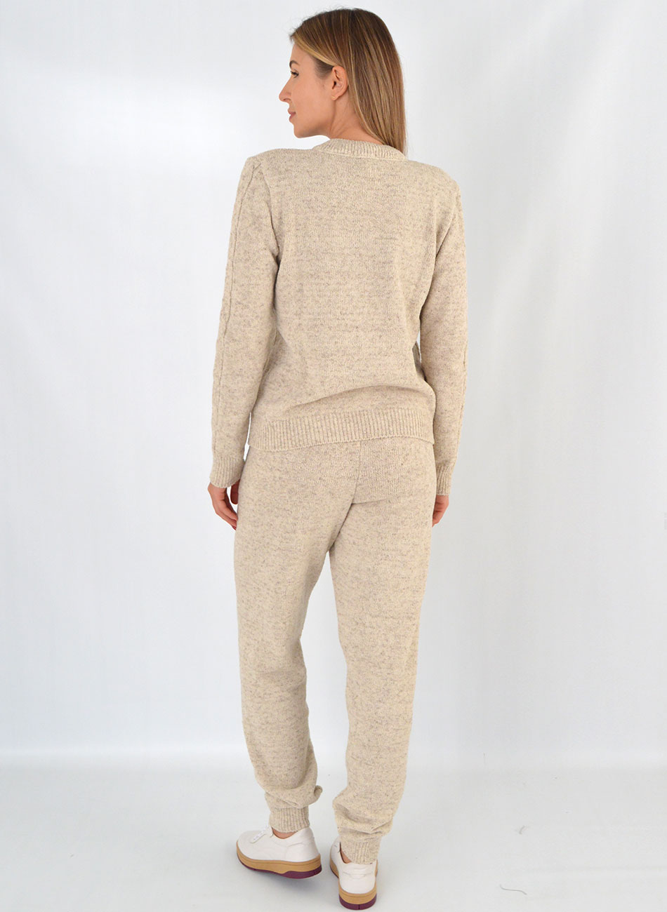 Conjunto Comfy Em Tricot Cor Linho Papiro Bana Bana - Foto 5