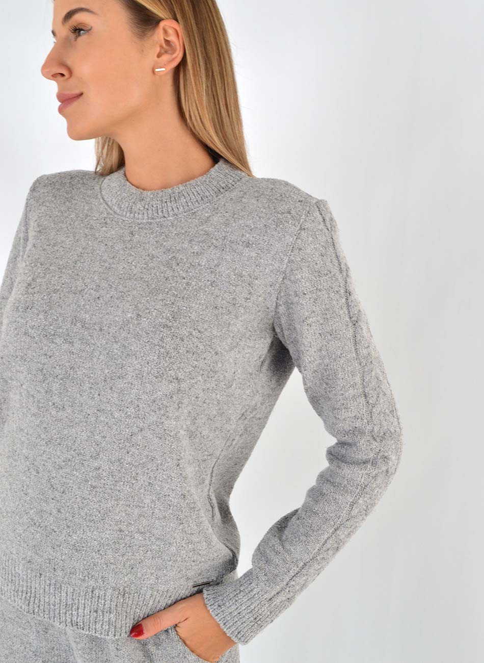 Conjunto Comfy Em Tricot Cor Grafite Bana Bana - Foto 3