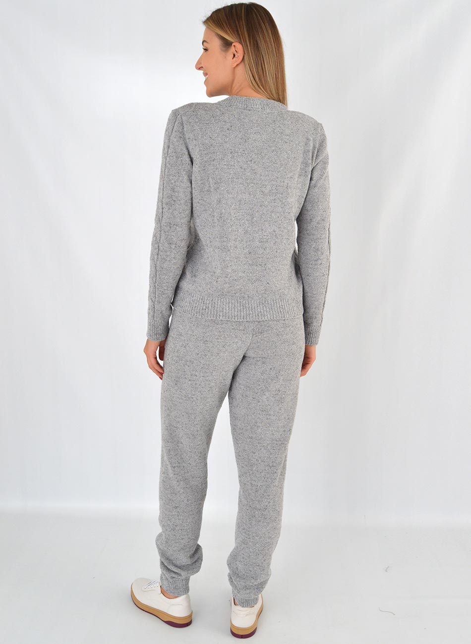 Conjunto Comfy Em Tricot Cor Grafite Bana Bana - Foto 4