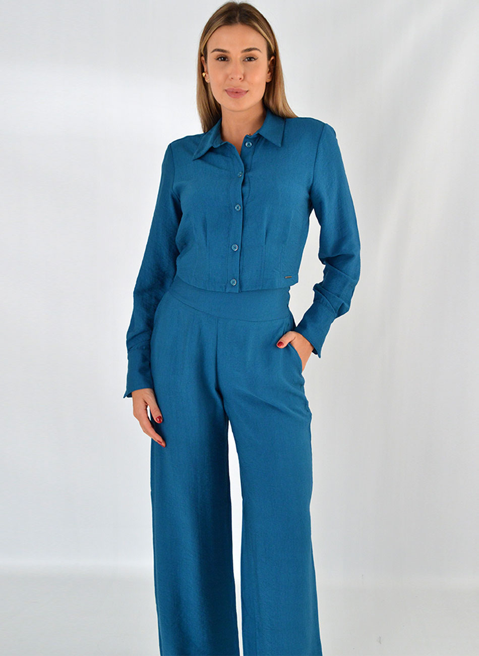 Conjunto Alfaiataria Cor Aqua Bana Bana - Foto 2