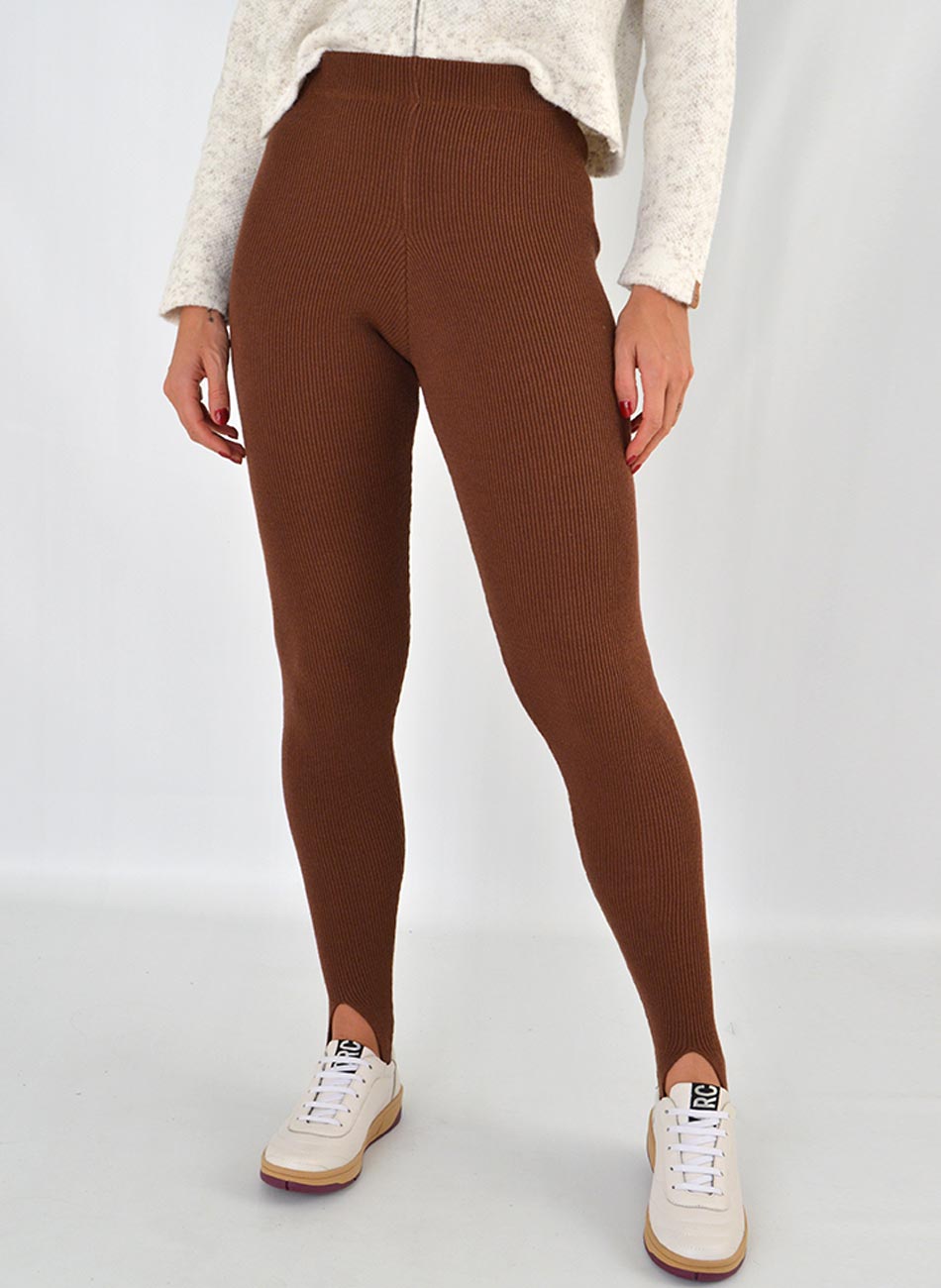 Cala Fuso Em Tricot Marrom Bana Bana - Foto 1