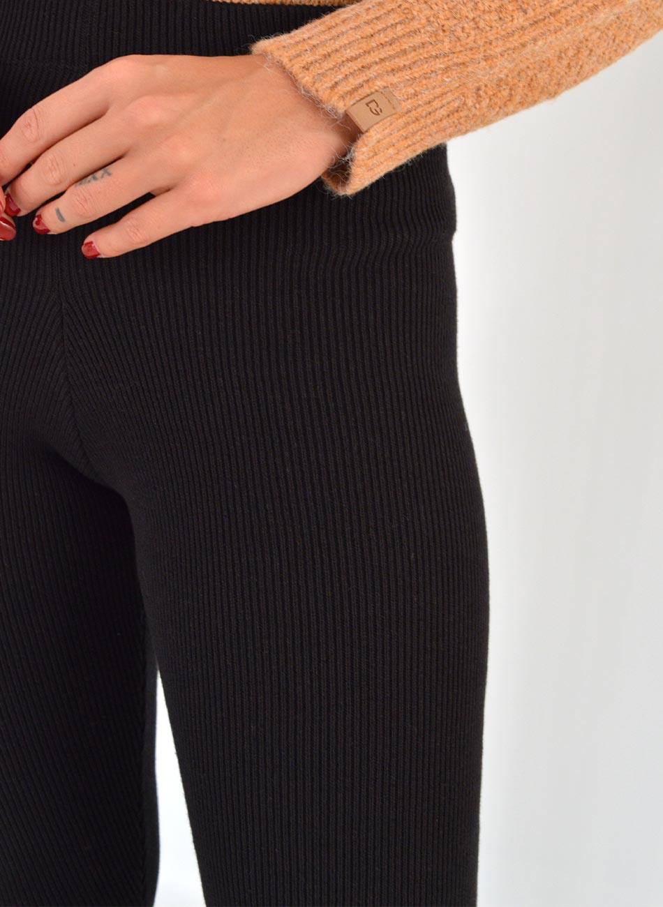 Cala Fuso Em Tricot Preto Bana Bana - Foto 2