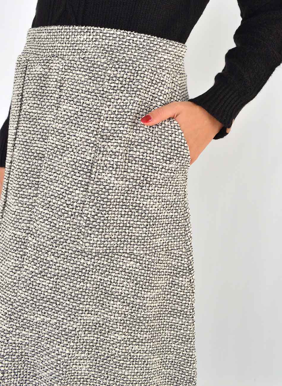Saia Midi Tweed P&B Haya - Foto 2