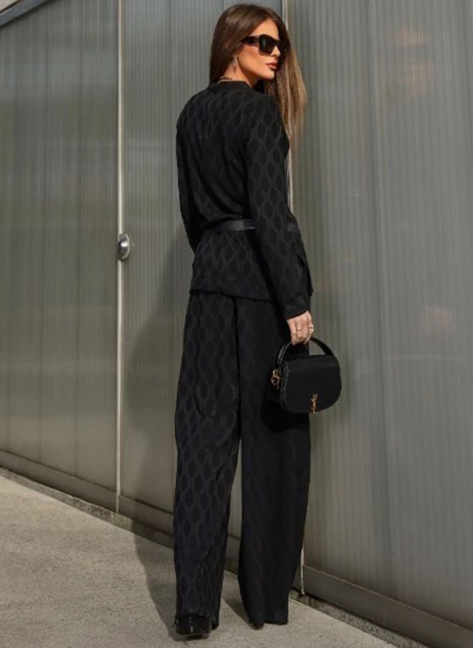 Conjunto Jacquard Preto Anah - Foto 2