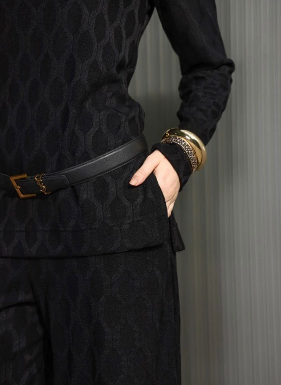 Conjunto Jacquard Preto Anah - Foto 3