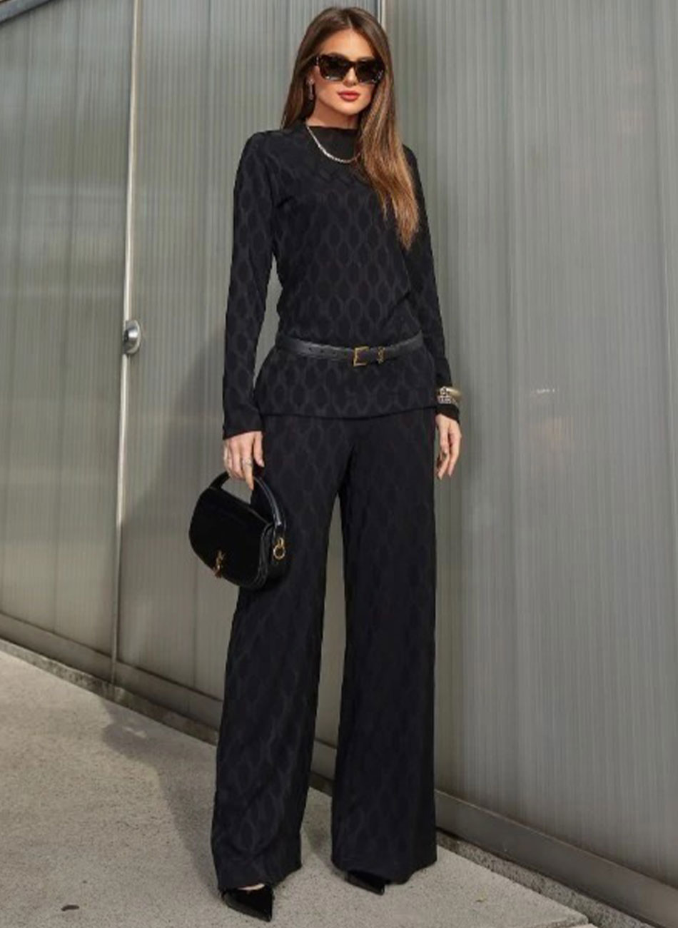 Conjunto Jacquard Preto Anah - Foto 4