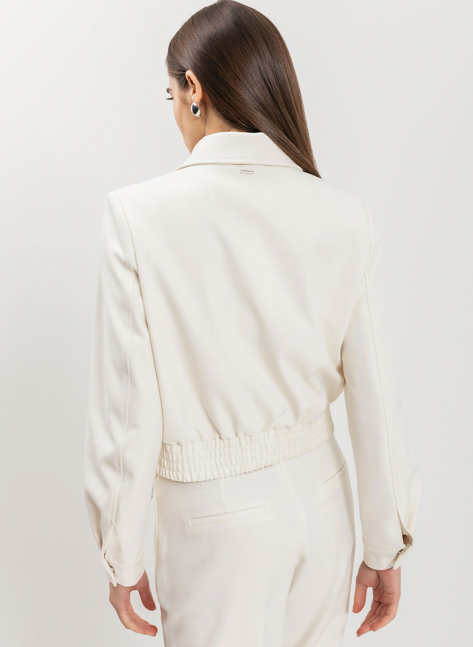 Jaqueta Cropped Off White Lez a Lez - Foto 3