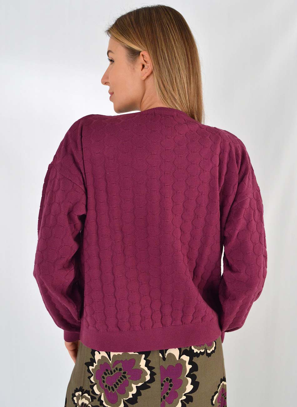 Blusa Tricot Cor Petunia Das Gurias - Foto 3