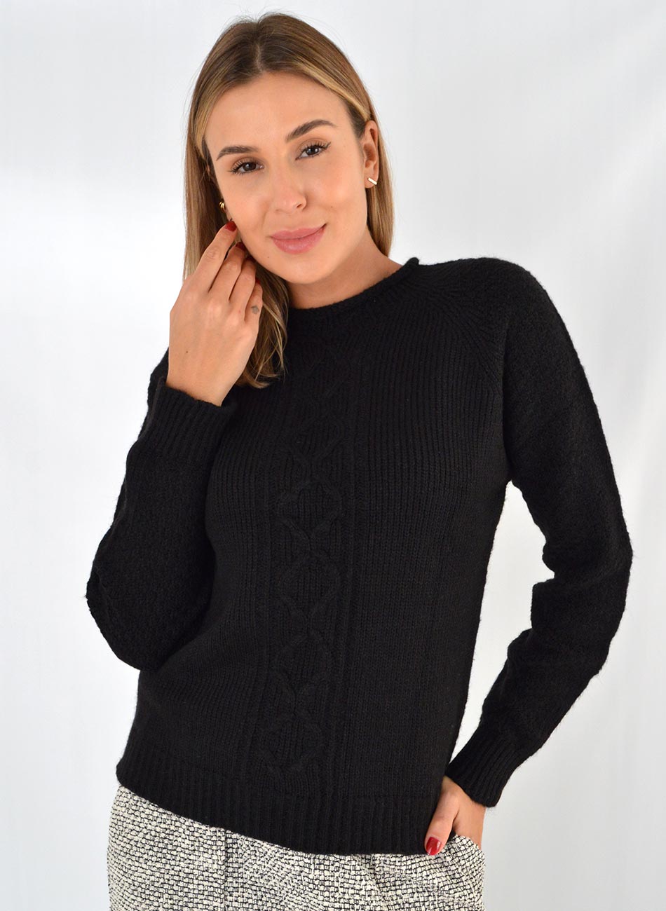 Blusa Tricot Preto Gurias - Foto 1