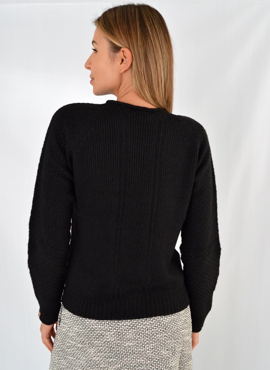 Blusa Tricot Preto Gurias - Foto 3
