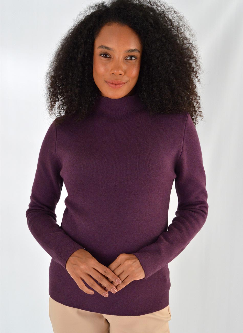 Blusa Fio de Cachemir Pelucia Por Dentro Violeta Susan Zheng  - Foto 1