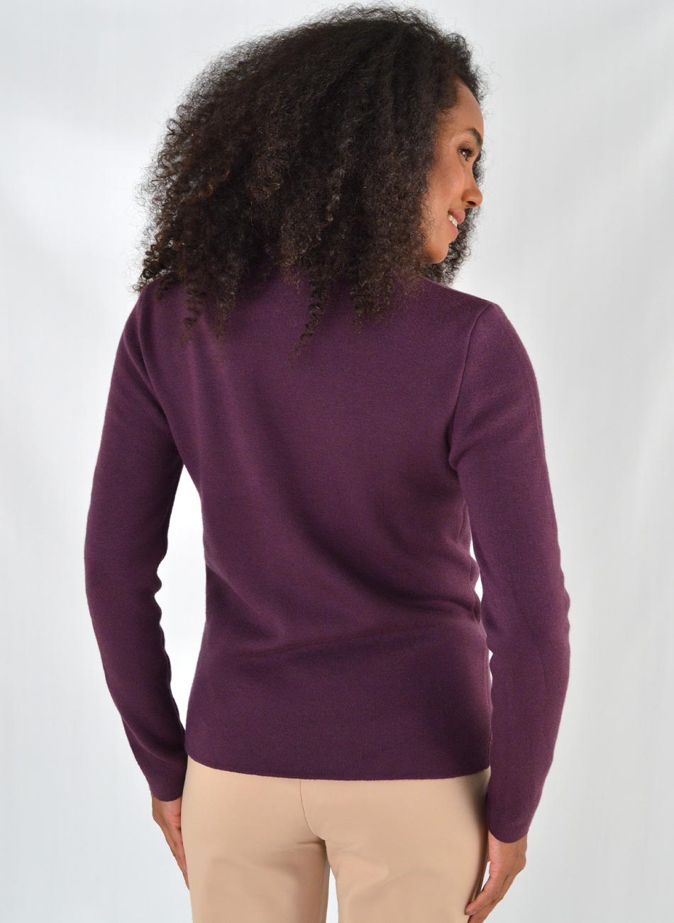 Blusa Fio de Cachemir Pelucia Por Dentro Violeta Susan Zheng  - Foto 4